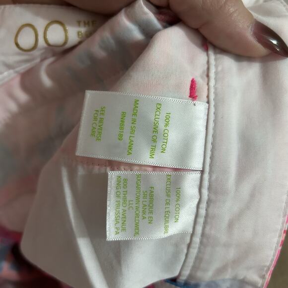 Lilly Pulitzer Pink Blue Sea Print The Buttercup Scalloped Womens Shorts Size 00 - Picture 7 of 8